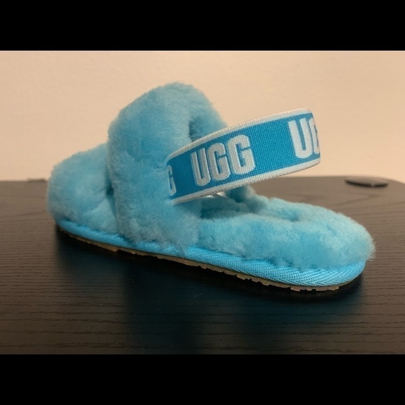 New TODDLER KIDS UGG OH YEAH OASIS‎ BLUE SANDALS SLIDE SLIPPER # boy girl unisex - Picture 3 of 8